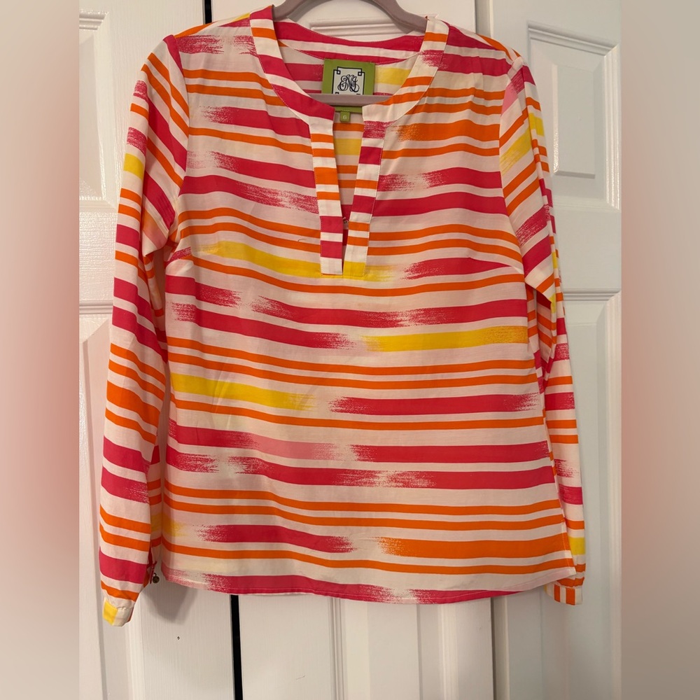 Elizabeth McKay Vibrant Striped Blouse